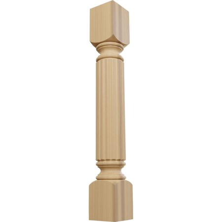 Ekena Millwork 5"W x 5"D x 35 1/2"H Raymond Reeded Cabinet Column, Cherry COL05X05X35RACH